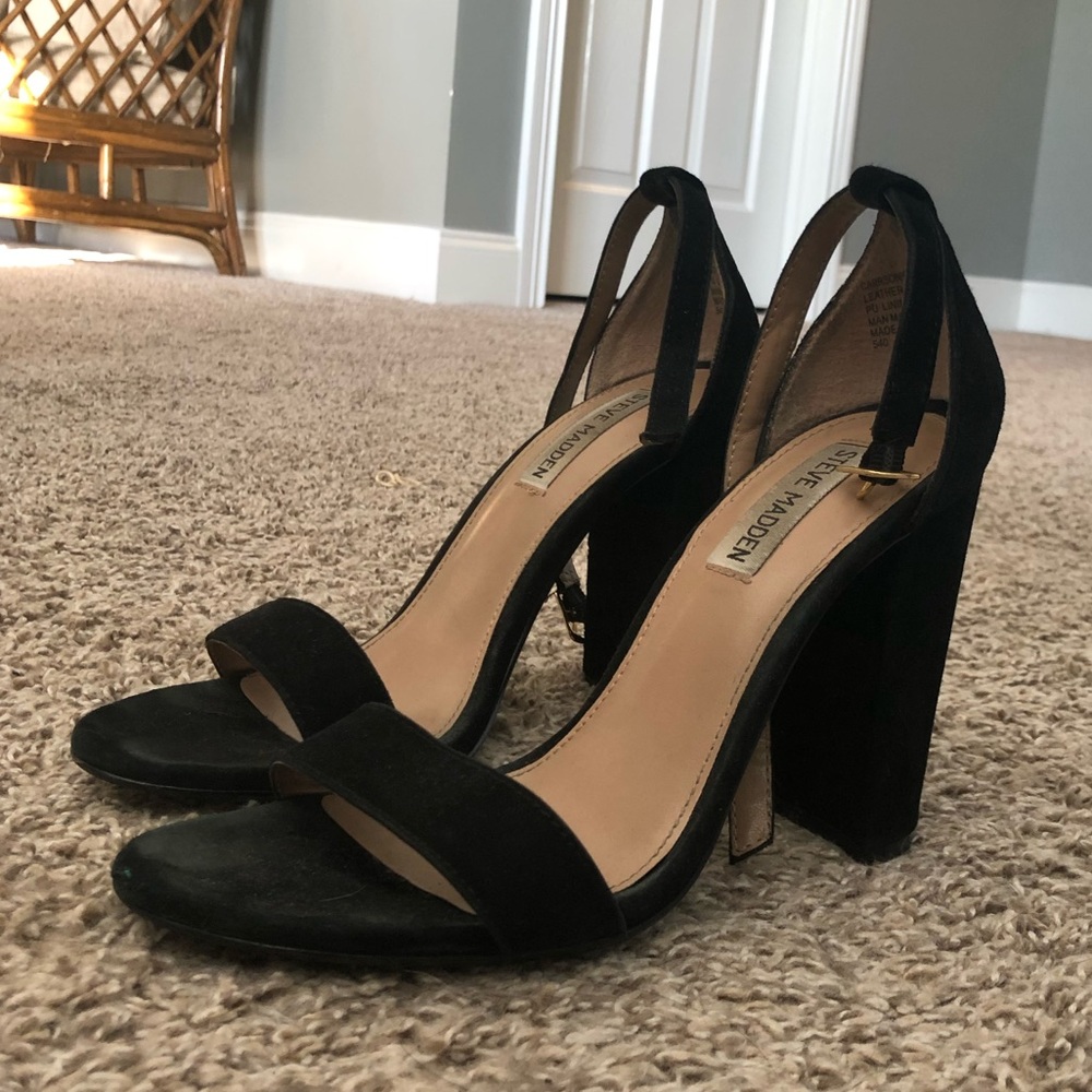 Steve Madden Black Ankle Strap Sandal